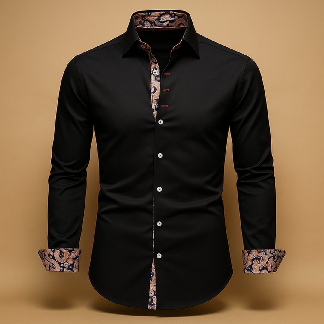 Nathan | Men’s Button-Up Shirt with Contrast Trim
