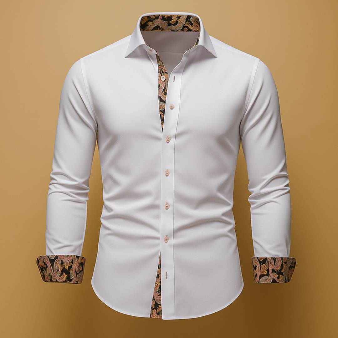 Nathan | Men’s Button-Up Shirt with Contrast Trim