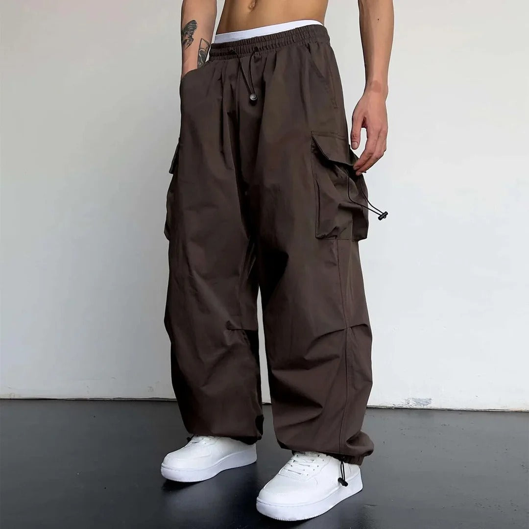 Noah | Men’s Modern Cargo Trousers with Wide Leg Fit
