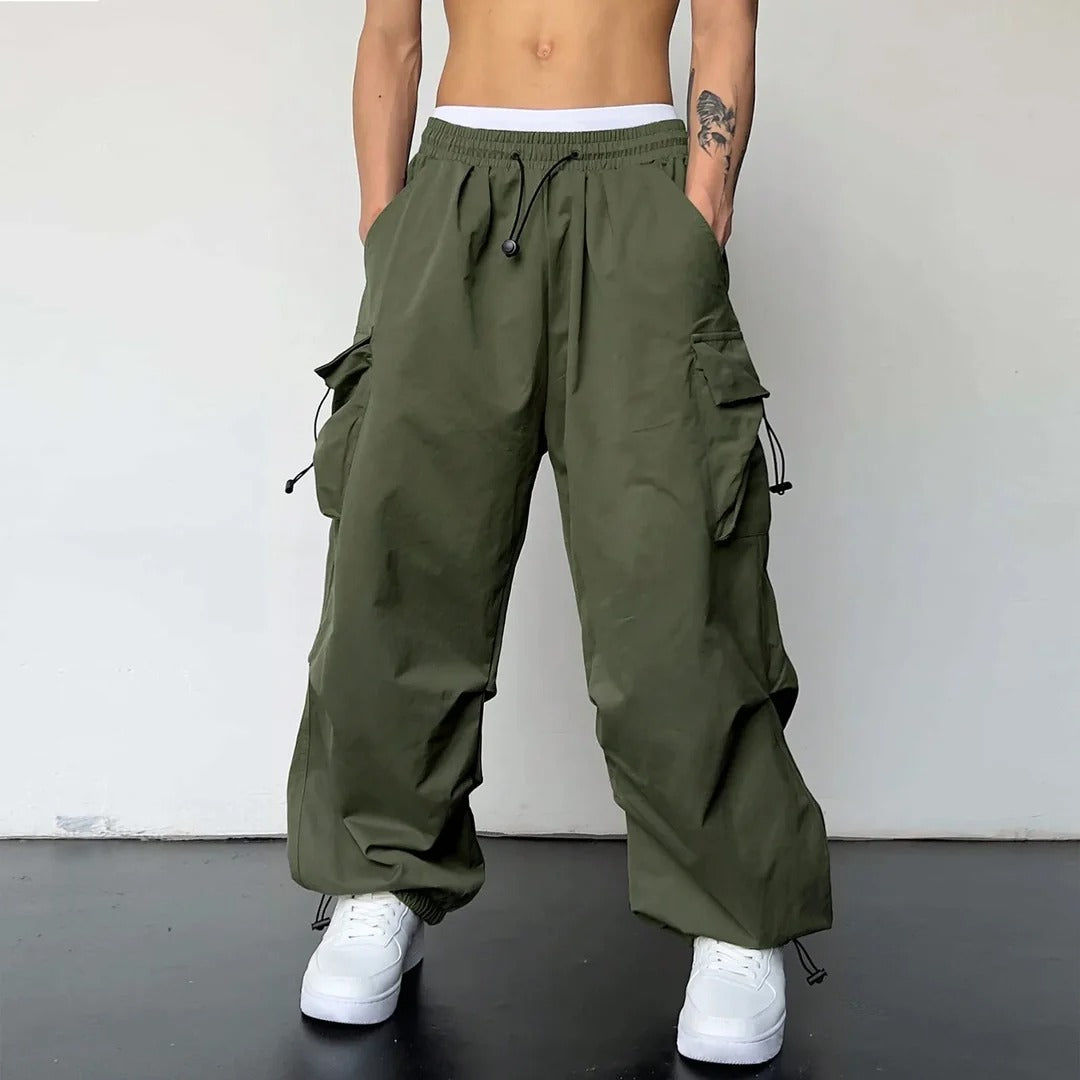 Noah | Men’s Modern Cargo Trousers with Wide Leg Fit