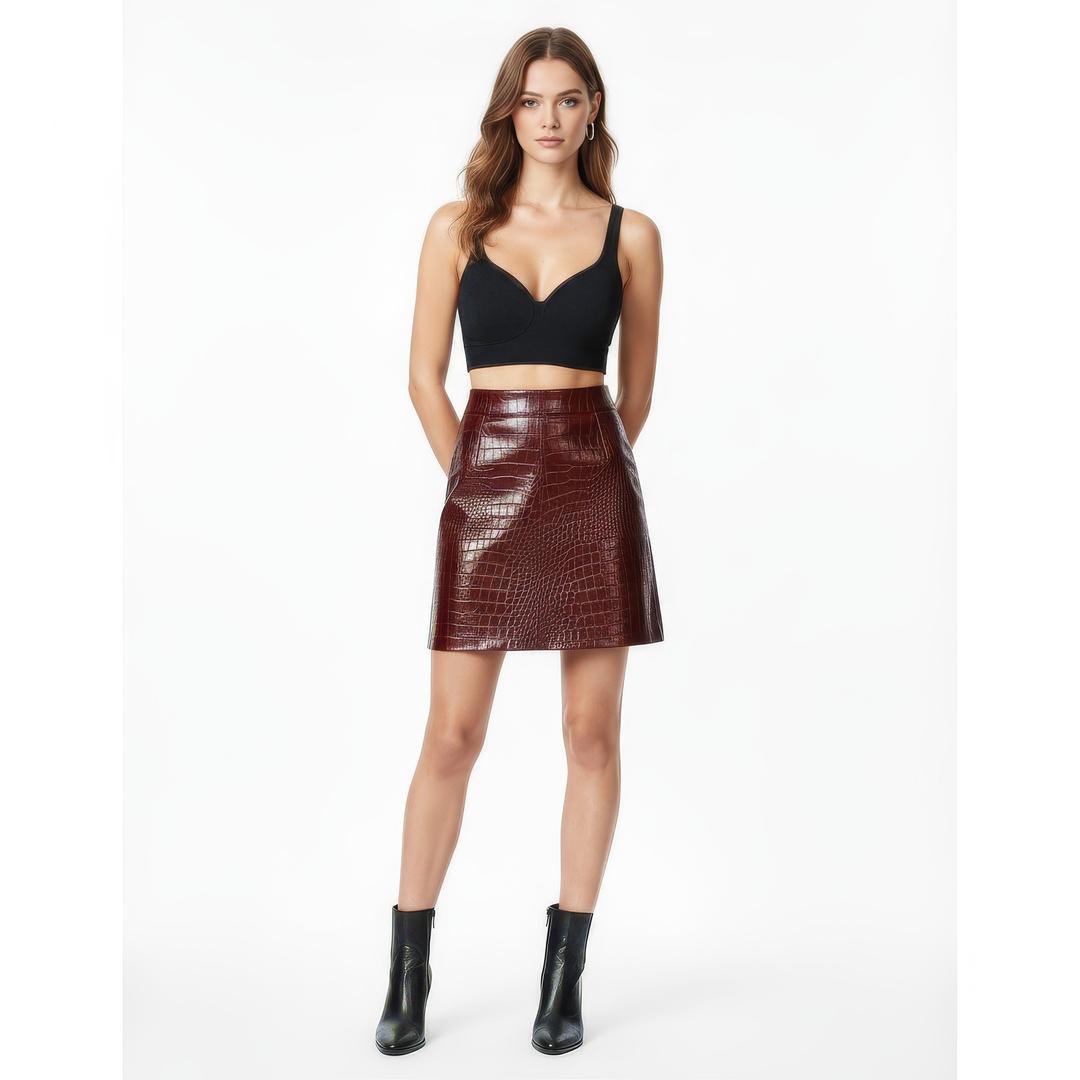 Ava | Women’s High-Rise A-Line Mini Skirt with Sculpted Fit