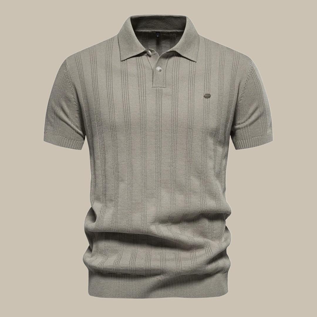 Lucas | Men’s Merino Wool Polo Shirt with Short Sleeve