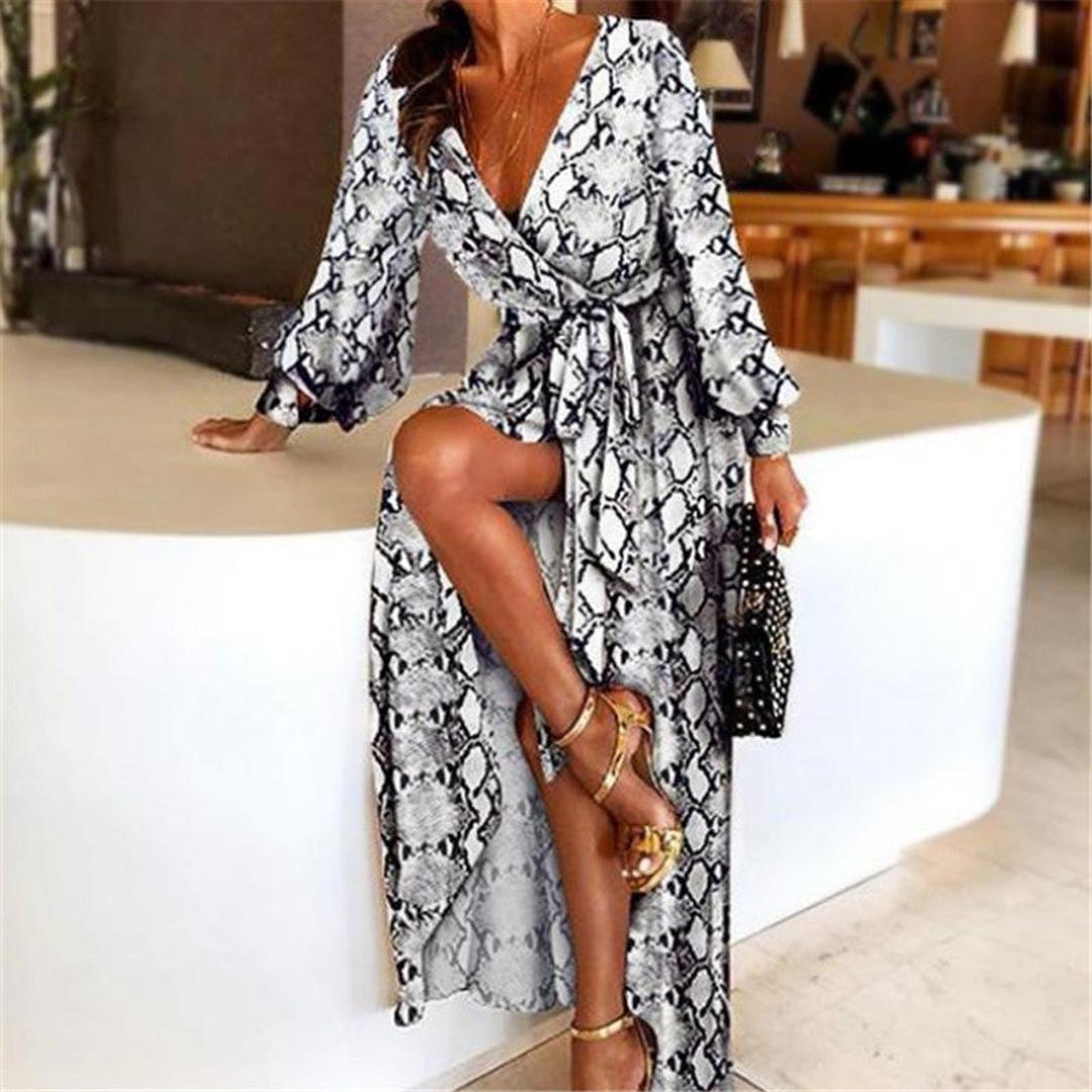Hannah | Women’s Bohemian Print Maxi Dress with V-Neck