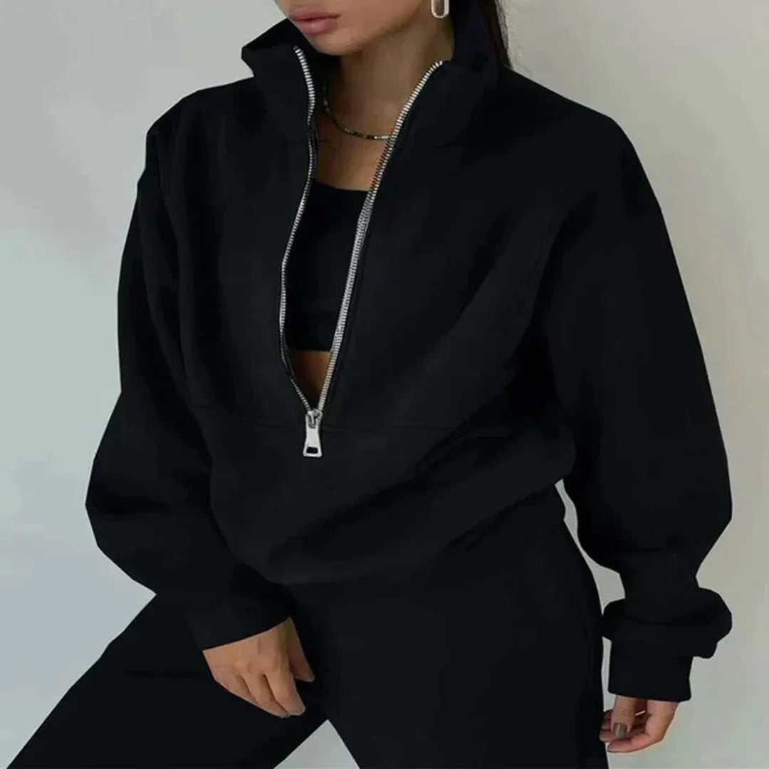 Seravyn | Two-Piece Half-Zip Sweatshirt and Jogger Set