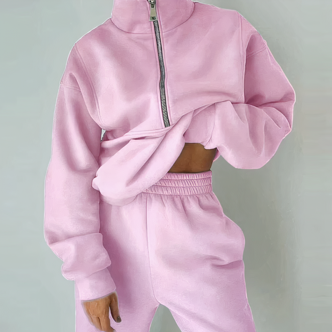 Seravyn | Two-Piece Half-Zip Sweatshirt and Jogger Set