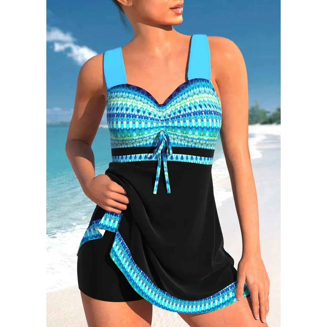 Marley | Women’s One-Piece Swimsuit with Striped Panel