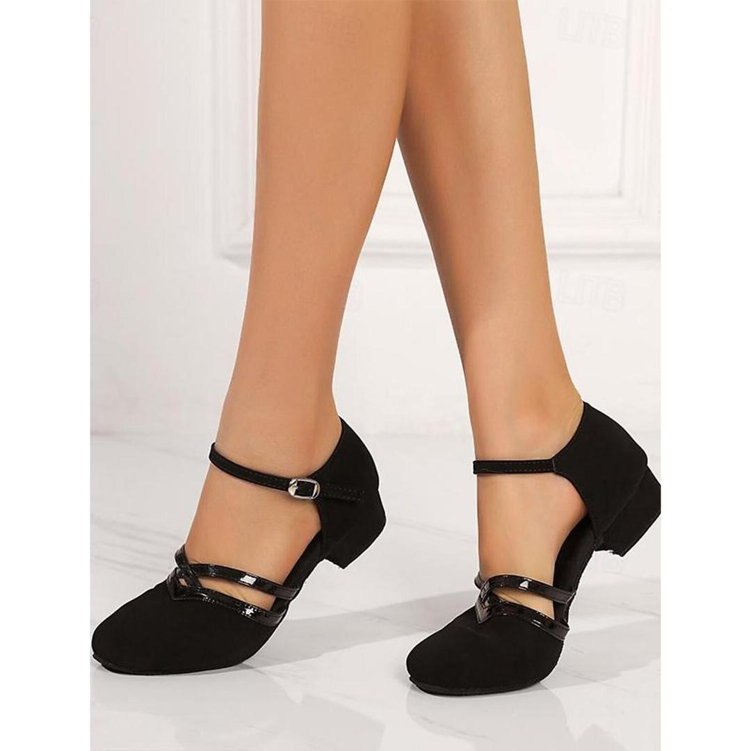 Eleanor | Women's Round Toe Dance Shoes with Buckle Strap